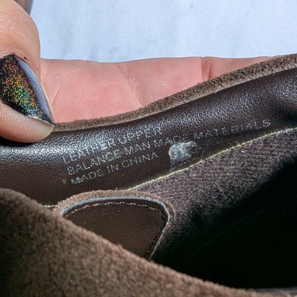 BOC by Born Brown Genuine Suede Lace-Up Block Heel Stitched Ankle Boots Sz 7 - Picture 6 of 7